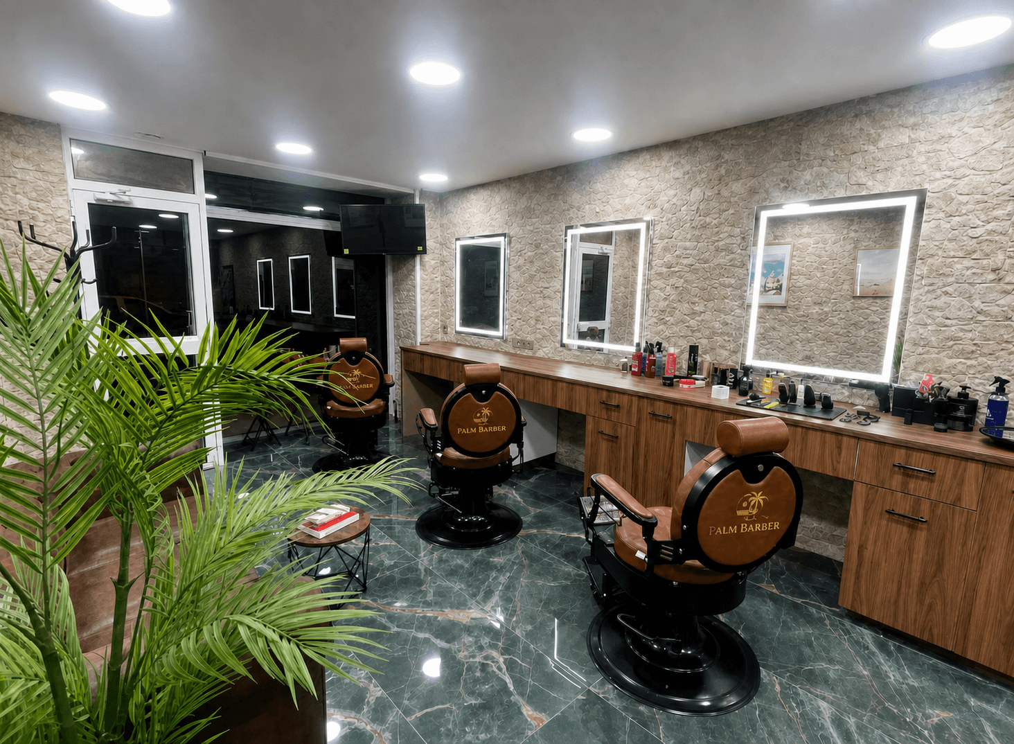 Intérieur de Palm Barber Paradise